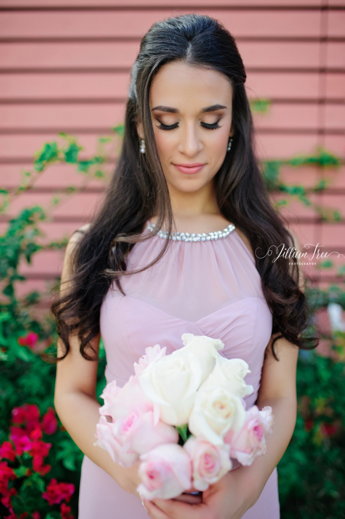 Maid of Honor blush dress in Florida