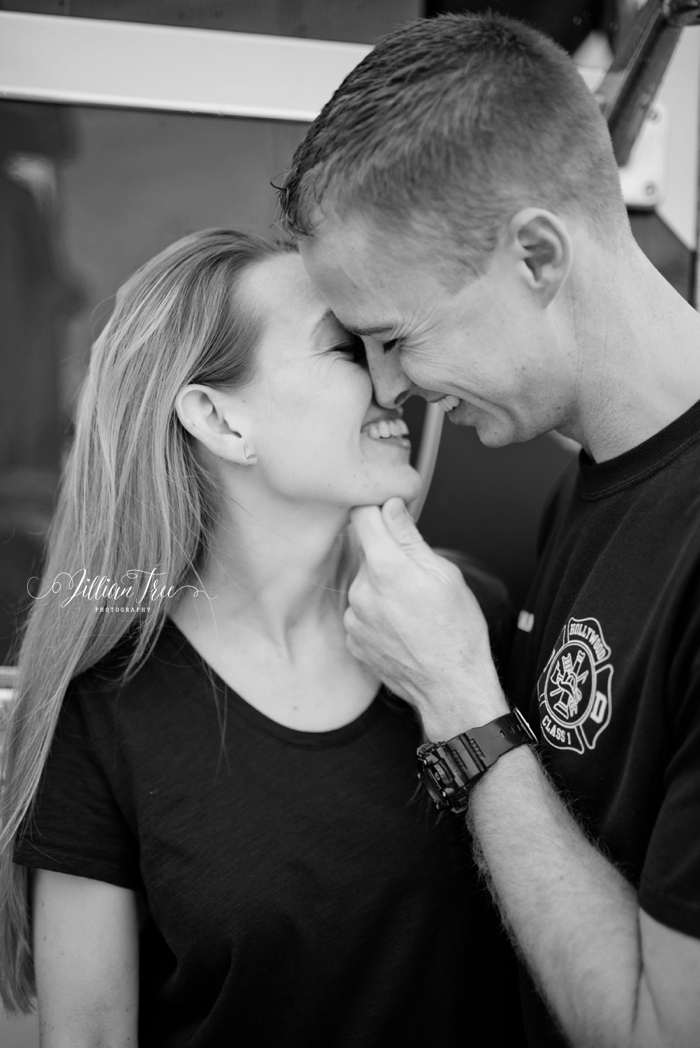 firefighter engagement photography